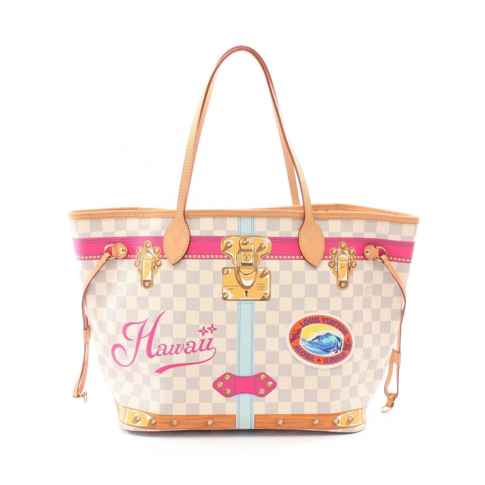 Louis Vuitton Neverfull MM Summer Trunk Tote Bag Handbag, Coated Canvas and L...